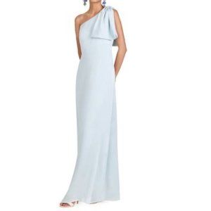 SACHIN & Babi Chelsea One-Shoulder A-Line Gown in Ice Blue - 8